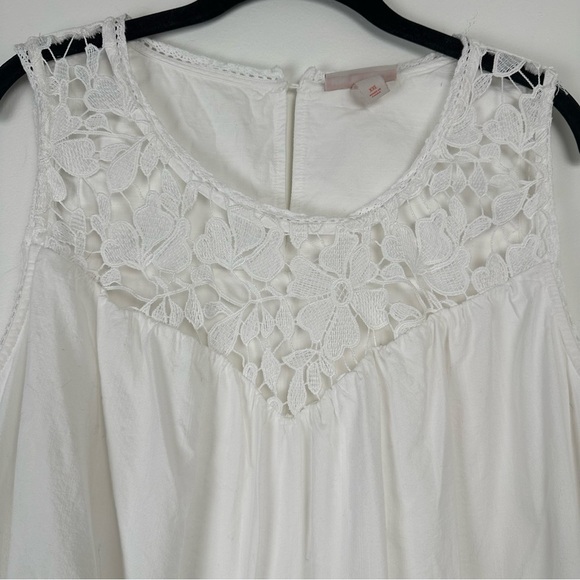 Knox Rose Dress Size XXL White Lace Top Peasant Boho Soft Girl - Picture 3 of 9